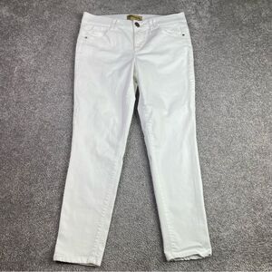 Democracy Jeans Women's 10 White Skinny Mid-Rise Ab Solution Slimming Stretch